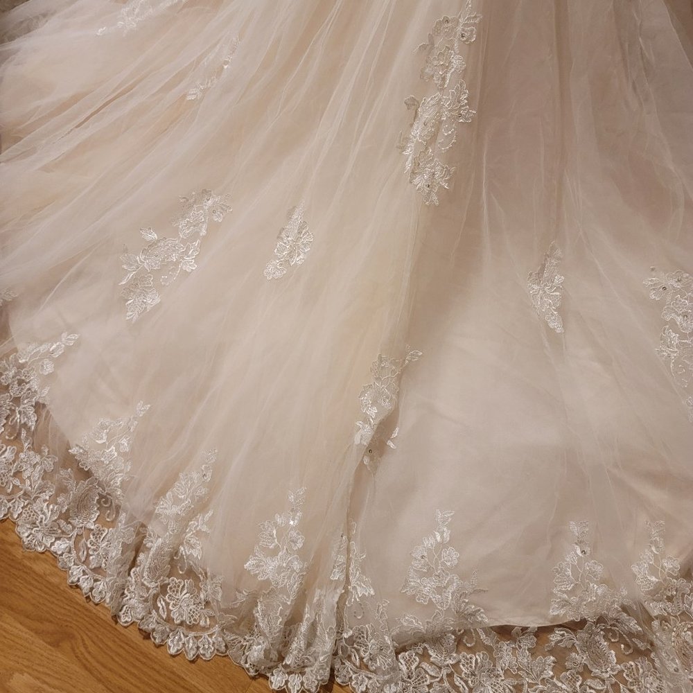 Wedding Dress Size 14 Pink Champagne - Picture 6 of 16